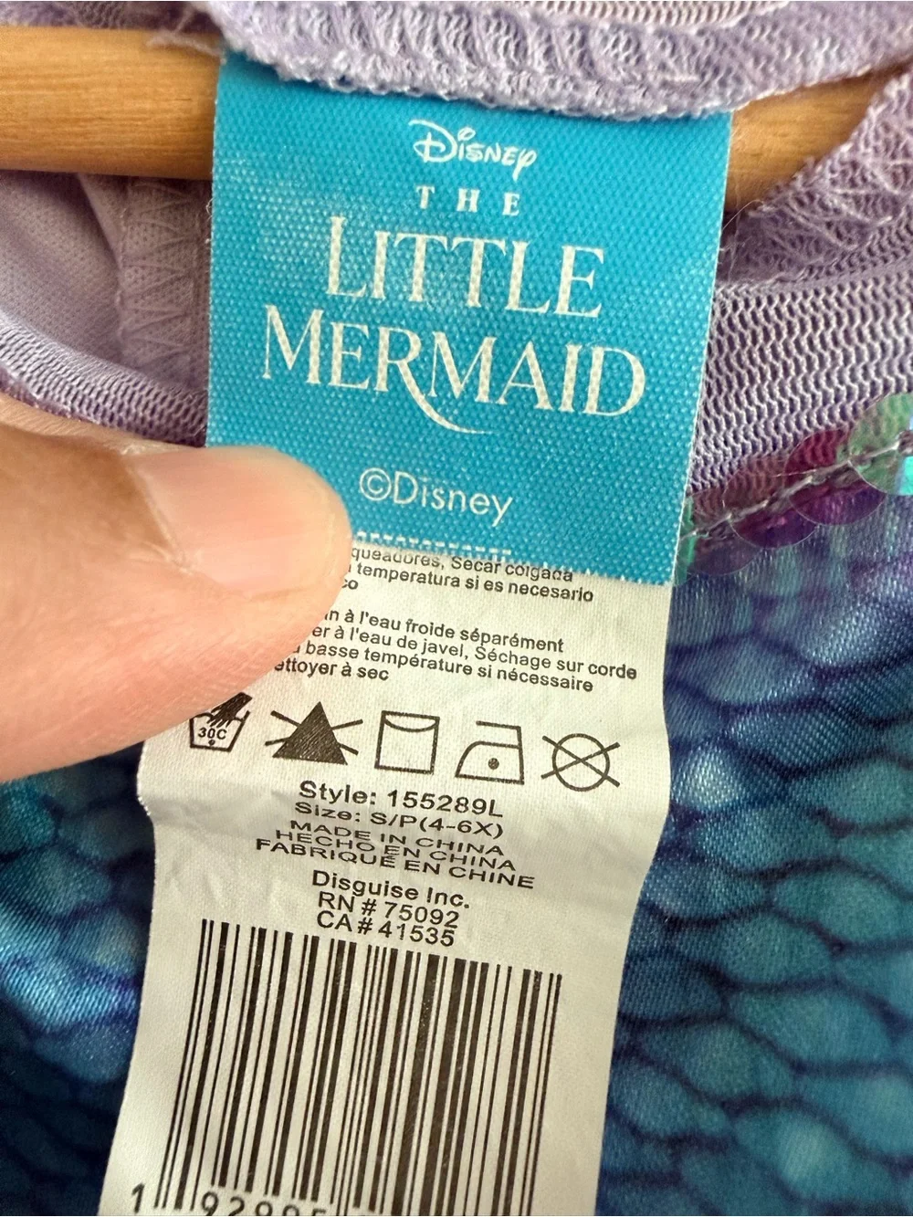 Disney Mermaid Costume Dress in Aqua, Purple, Turquoise